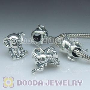 925 Sterling Silver European Style Elephant Beads