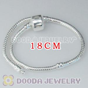 18CM Charm Jewelry silver plated bracelet without stamped Lock