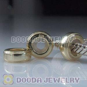 Solid Sterling Silver European Style Stopper Beads