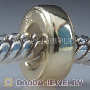 Solid Sterling Silver European Style Stopper Beads