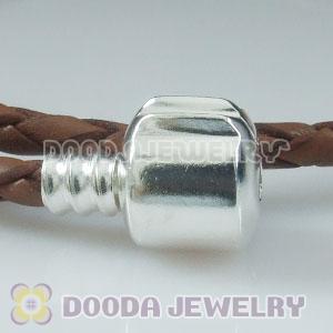 38cm European Style Double Brown Leather Bracelet