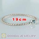19cm European Style Single Champagne Leather Bracelet