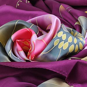 Picture of fashion 105×105CM Large Square Hand Painted Silk Scarf 