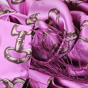 The detailed picture of Long Fringed Silk Scarves Silk Scarf Painting 
