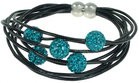 wholesale Leather Crystal Bracelets 